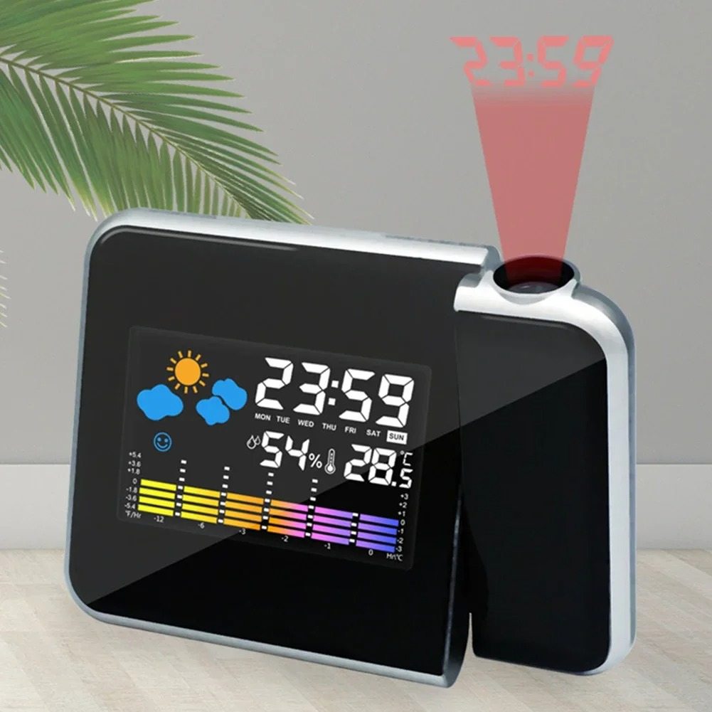Modern Electronics Gadgets - Sveglia con Proiezione LED Rotante, Display