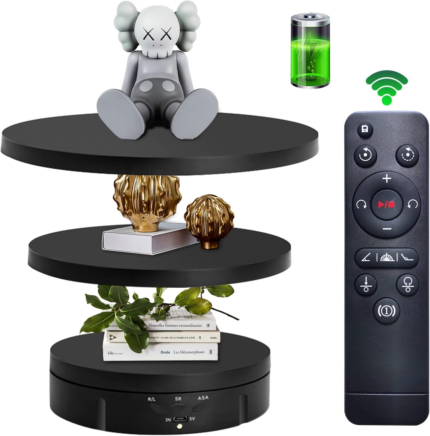 Modern Electronics Gadgets - Espositore rotante motorizzato 3in1 con copertura