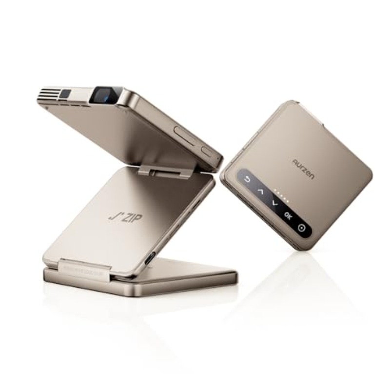 Mini Projector Portable - Yinzam ZIP Gold Proiettore Portatile Tri-Fold