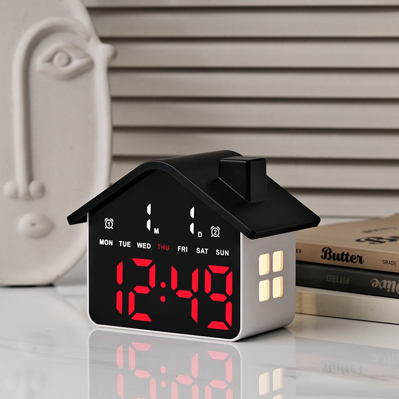 Sveglia a LED a Forma di Casa, - Modern Electronics Gadgets recensione e prezzo